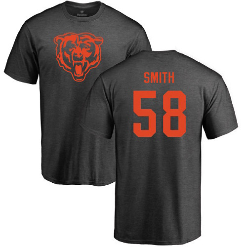 Chicago Bears Men Ash Roquan Smith One Color NFL Football #58 T Shirt